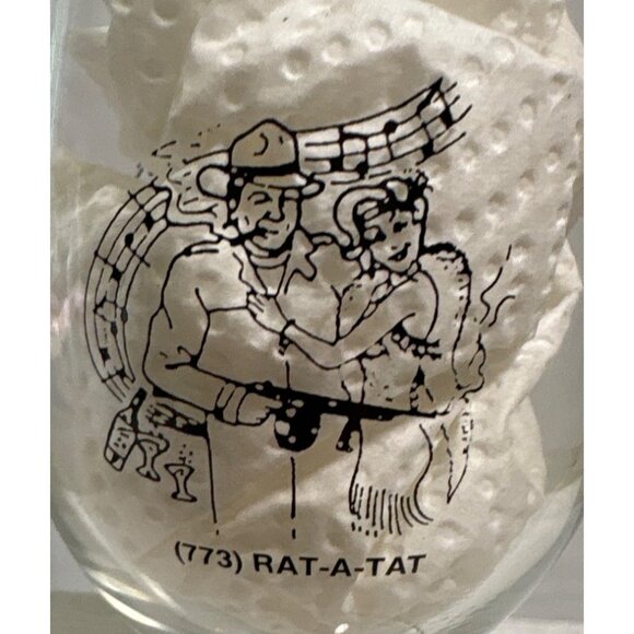 Tommy Guns Garage Chicago Hurricane Glass 8.25" Tall Vintage Barware Collectible - Picture 3 of 6